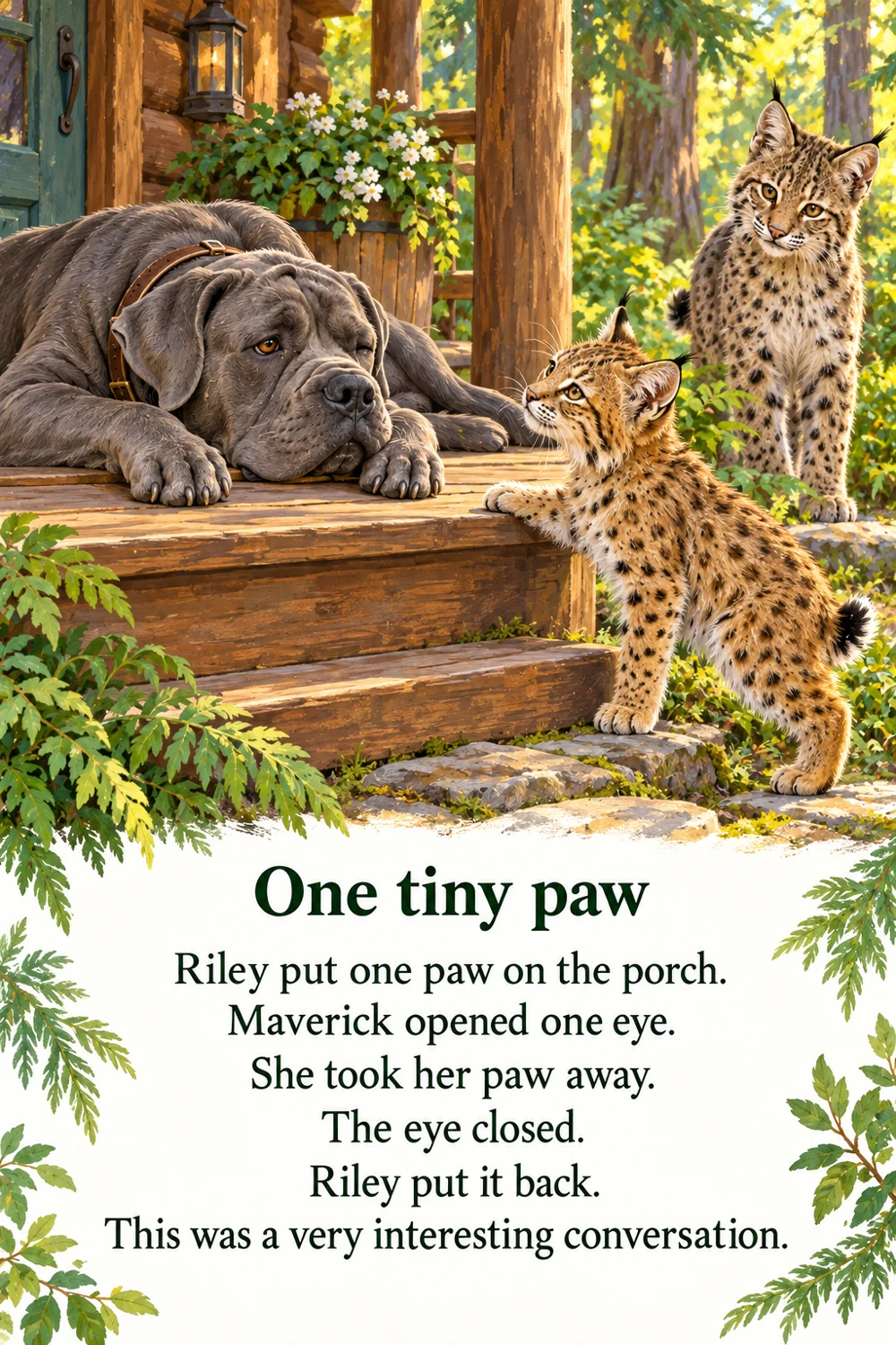 A real page from The Most Patient Mountain