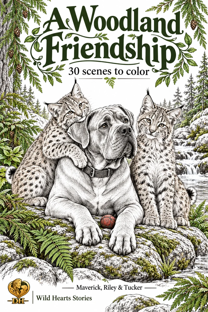 A Woodland Friendship coloring book